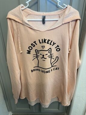 Women’s Cali Wave Pink Cat Hoodie
